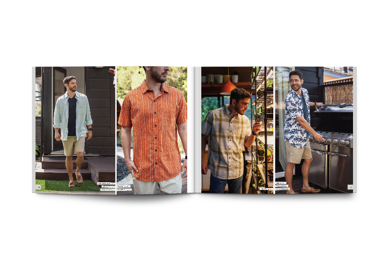 Men's digital workbook spread open.